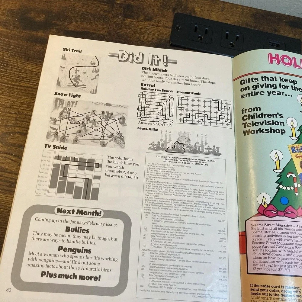 3 2 1 Contact Science Magazine 1989 Full Page Ads NES Willow Mickey Mousecapade